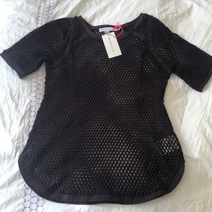 See By Chloe Cotton Mesh Top